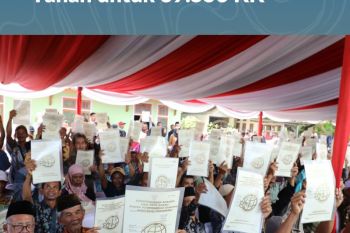 Menteri Nusron: Redistribusi 195.734 bidang tanah untuk 39.556 KK dalamsatu tahun