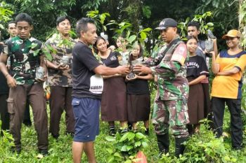 Satgas TMMD Kodim 1504/Ambon tanam 1.000 bibit pohon pala
