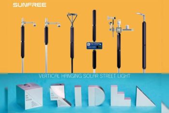 SUNFREE Wins iF 2025 Design Award and IDEA Silver Award: D4i Vertical Hanging Solar Street Light Ushers
