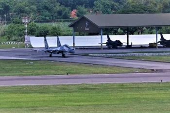 Indonesia Air Force holds defensive attack drills at Iswahjudi base