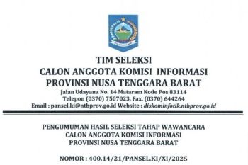 Berikut daftar 15 calon anggota Komisi Informasi NTB lulus seleksi wawancara