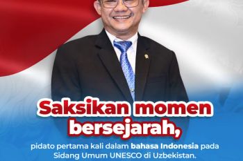 Mendikdasmen siap pidato dalam Bahasa Indonesia di UNESCO