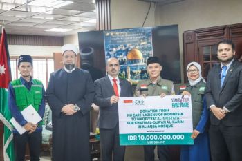 NU Care-LAZISNU salurkan Rp10 miliar untuk Masjid Al Aqsa Palestina