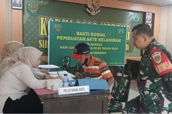 Kodim dan Disdukcapil Serang kolaborasi layanan Adminduk gratis