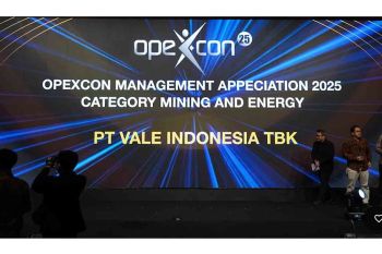 PT Vale Indonesia raih Gold Achievement di OPEXCON 2025