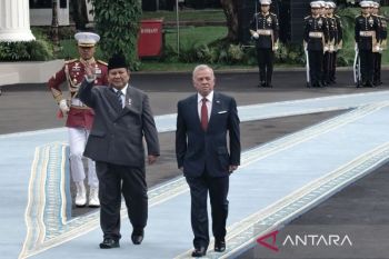 Presiden Prabowo terima kunjungan Raja Yordania di Istana Merdeka