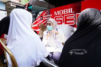 Ratusan warga Cambai periksa kesehatan gratis di Mobil Sehat Timah