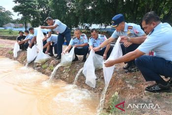 Lanud SMH Palembang budidayakan 10.000 bibit ikan emas