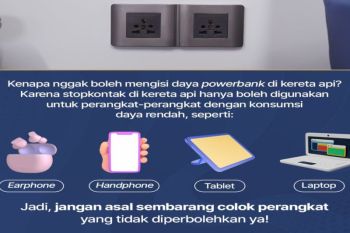 KAI imbau penumpang patuhi ketentuan menggunakan powerbank di kereta api