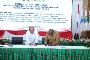 Pemprov Papua Tengah hibahkan tanah untuk bangun Kantor Kejati Papua