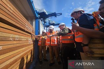 Gubernur Papua MD Fakhiri lepas ekspor 10 kontainer kayu olahan ke Shanghai