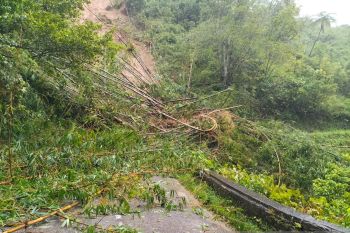 Jalan provinsi penghubung Agam-Bukittinggi tertimbun longsor (Video)