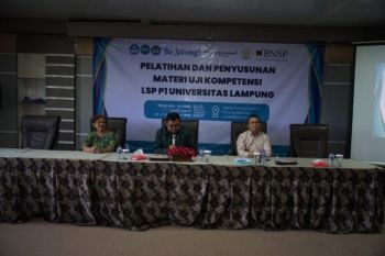 Unila gelar pelatihan dan penyusunan materi uji kompetensi LSP LP-1