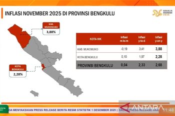 BPS: Inflasi Bengkulu sesuai target nasional meski ada kenaikan harga