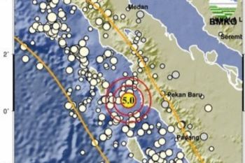 Gempa magnitudo 5,0 guncang Nias Selatan Sumut