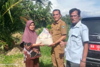 Plt. Camat Bayang salurkan bantuan sembako untuk warga terdampak banjir