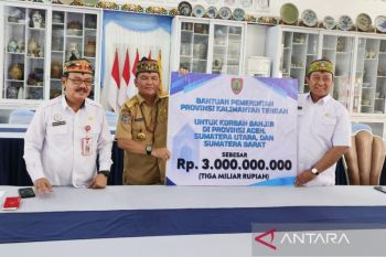 Saling topang sesama anak bangsa, Kalteng bantu Rp3 miliar bencana Sumatera