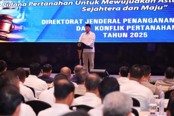 Buka rakor pencegahan dan penyelesaian tindak pidana pertanahan, Menteri Nusron ajak APH pererat kolaborasi berantas mafia tanah