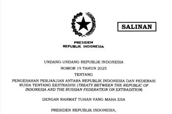 President Prabowo ratifies extradition treaty with Russia