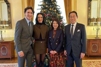 Katy Perry dampingi Justin Trudeau bertemu mantan PM Jepang