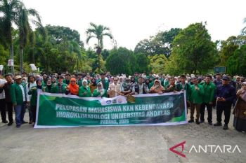 Universitas Andalas lepas 497 mahasiswa KKN Kebencanaan Hidroklimatologi