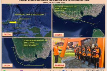 SAR cari seorang pria lompat dari kapal di perairan Ternate