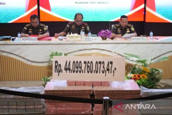 Kejati Bengkulu pulihkan kerugian negara Rp1,4 triliun pada 2025