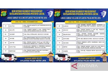 Layanan Samsat Keliling tersedia di 14 wilayah Jadetabek pada Rabu