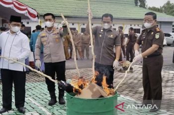 Kejari Pulang Pisau musnahkan barang bukti 38 perkara