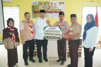 Pramuka Kwarda Kepri salurkan bantuan Rp23,8 juta untuk korban bencana Sumatera