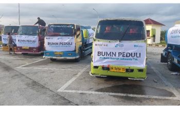 BSI mengiirim bantuan 25 tangki air bersih ke wilayah pascabencana