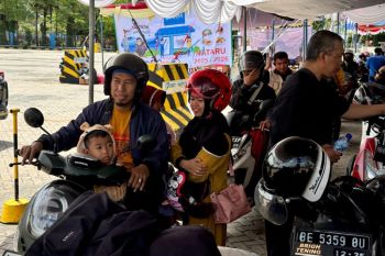 H-5 Natal-Tahun Baru trafik sepeda motor via Ciwandan meningkat