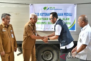 Wagub Sumut terima bantuan Rp650 juta dari BPJS Ketenagakerjaan