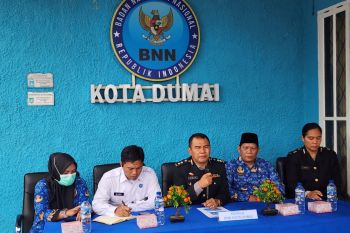 Setahun ini BNN Dumai cek urine 2.506 orang, sita 3.419 gram sabu dan 1 ekstasi