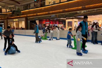 Sensasi main "salju" di pusat perbelanjaan jadi pilihan warga liburan akhir tahun