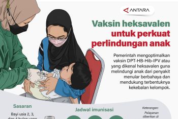 Vaksin heksavalen untuk perkuat perlindungan anak