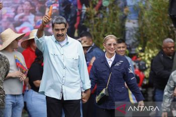 Pendukung Maduro gelar aksi di depan istana Venezuela