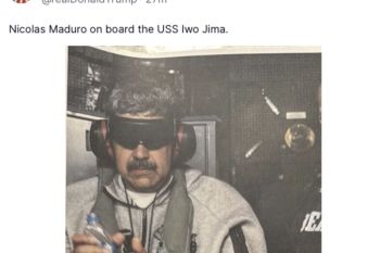 Trump pamerkan foto Maduro ditahan di kapal perang AS