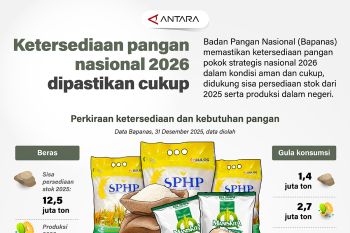 Ketersediaan pangan nasional 2026 dipastikan cukup