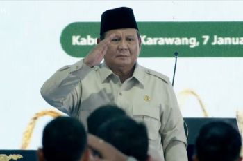 Prabowo hormat ke menteri hingga petani atas perjuangan wujudkan swasembada pangan