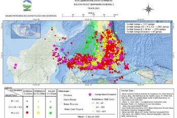 3.377 gempa tektonik getarkan Sulawesi Utara sepanjang 2025