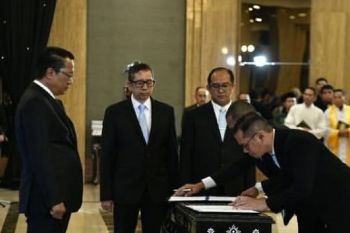 Lantik pimpinan tinggi pratama, Menteri Hukum Supratman Andi Agtas tegaskan integritas