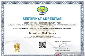 Program studi psikologi UNJA raih akreditasi baik sekali dari BAN-PT