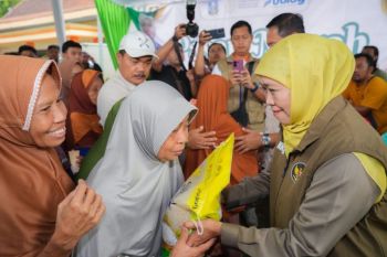 Pemprov gelar pasar murah di Lamongan jaga stabilitas harga bapok