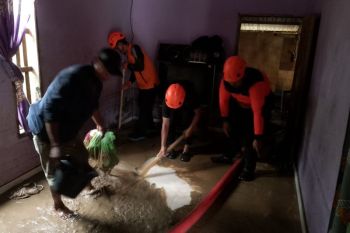 BPBD Kota Palu membantu warga bersihkan lumpur di pemukiman terdampak banjir