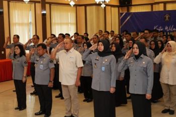 Perkuat konsolidasi dan kolaborasi, Kanwil Kemenkum Jambi ikuti apel bersama di Lingkungan Kemenko Kumham Imipas