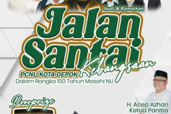 Sambut 100 tahun masehi NU, PCNU Depok gelar Jalan Santai Kebangsaan berhadiah Umroh