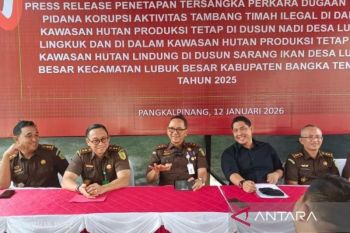 Empat terduga korupsi tambang ilegal timah di Babel jadi tersangka