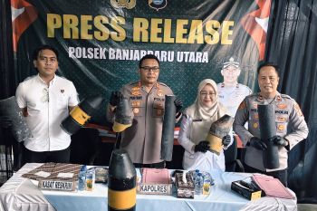Polres Banjarbaru tangkap pencuri Bollard trotoar di Panglima Batur, satu pelaku buron