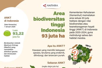 Area biodiversitas tinggi Indonesia 93 juta ha
